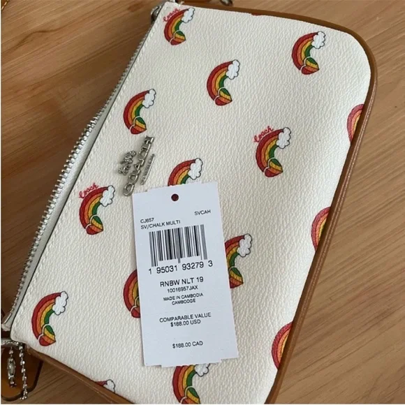 Coach Nolita 19 With Rainbow Print # CJ657 - Picture 9 of 9